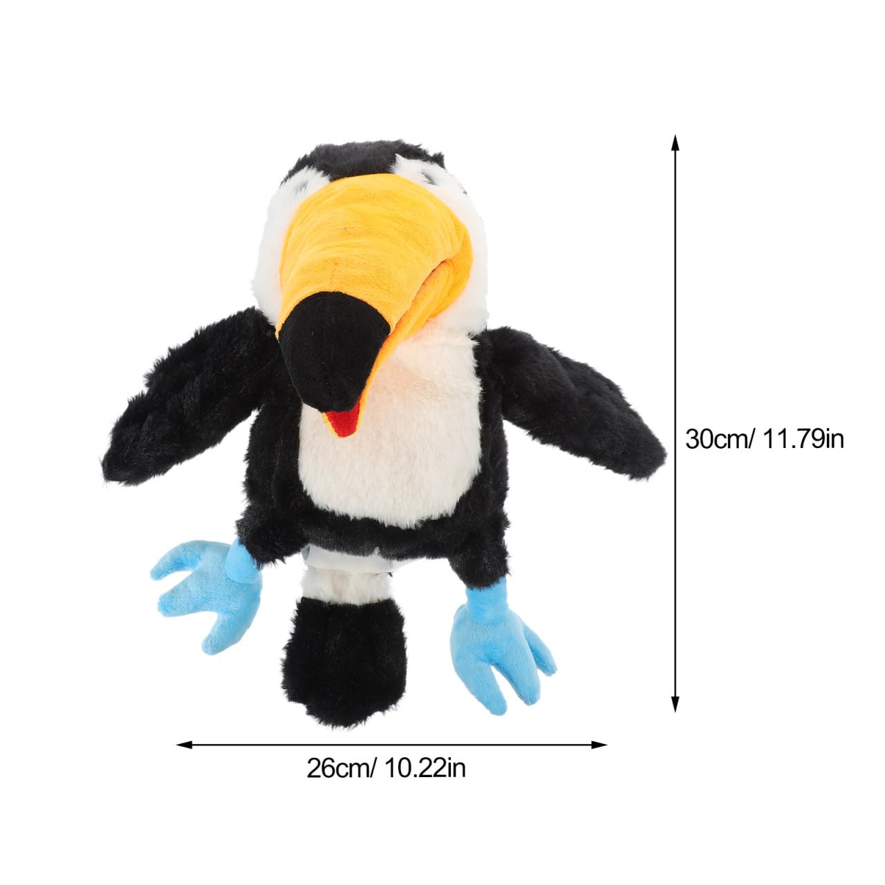 JUMPLAWN Plush Toucan Hand Puppet with Movable Mouth for Interactive Storytelling Pretend Play Soft Washable Cotton Toy for Kids Early Educational Fun - Image 3