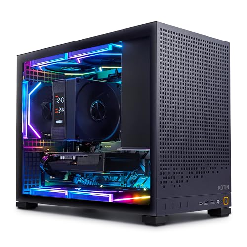 KOTIN Prebuilt Gaming PC Desktop Computer, Ryzen 5 9600X, GeForce RTX 5060 Ti 8GB, 16GB DDR5 6000MHz, 1TB PCIe 4.0 SSD, WiFi 7, Windows 11 Home, ARGB Gaming Desktop Tower for Gaming Home Office D32B
