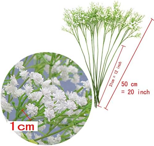JZK 9 x Stems 27 branches of white babys breath artificial flowers fake gypsophila flower bouquets wedding decorations table centerpiece decor