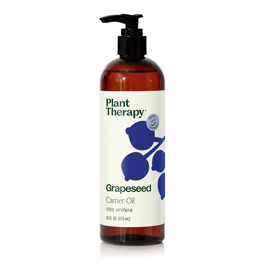 Plant Therapy Grapeseed Carrier Oil 16 oz Base for Aromatherapy, Essential Oil or Massage use