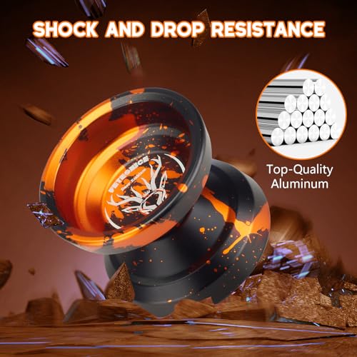FETESNICE LY10 Yoyo for Kids 8-12 or Above, Responsive Yo yo Professional with Dual Function, Professional Trick Yo-yo for Adults with 10 Yo-yos Strings and Removal Bearing Tool(Black-Gold) - Thumbnail 5