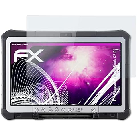 Protector Pantalla Vidrio Templado de plástico atFoliX para Panasonic ToughBook CF-D1 Cover