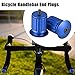 X AUTOHAUX 1 Pair Aluminum Alloy 17.5-22mm Handlebar End Plugs for Road Mountain Bicycle Adjustable Handlebar Bike Bar Ends Blue