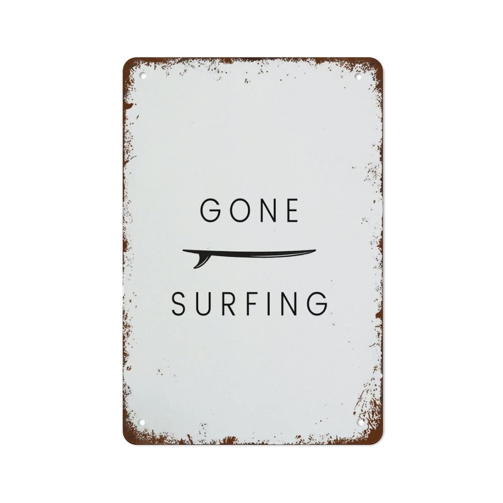 IDGTTLDF Surf's Up Dude Vintage Metal Sign Beach Theme Tin Plaque Retro Wall Decor for Surf Shop Bar Man Cave Coastal Room 8 X 12 Inch