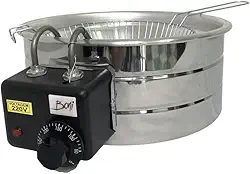 Fritadeira Elétrica Inox Redonda Tacho 5 Litros BONI 110 V