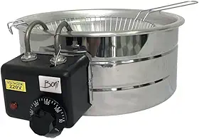 Fritadeira Elétrica Inox Redonda Tacho 5 Litros BONI 110 V