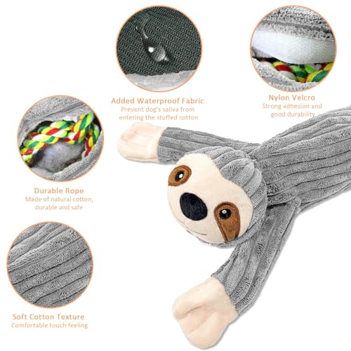 Hundespielzeug, Intelligenz Welpenspielzeug Interaktives Plüsch Kuscheltier Hunde Spielzeug für Welpen Kleine Mittlere Große Hunde Kuscheltier mit Seil