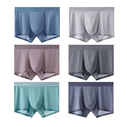 Folenzu Jewyee Mens Ice Silk Underwear, Ultra Thin Ice Silk Seamless Underpants For Men 6-Pack Jewyee-6Pcs||2Xl #TOP26
