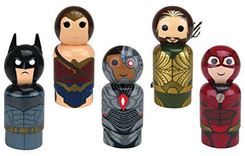 Bif Bang Pow! Justice League Movie Set of 5 Pin Mate Wooden Figure