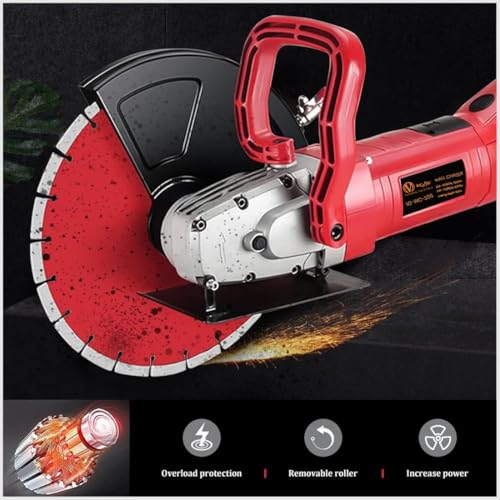 Image of VOLTZ VZ-355 Electric Wall Chaser 3000W Electric Groove Cutting Slotting Machine Wall Cutter, Tile Cutter Machine (RED)