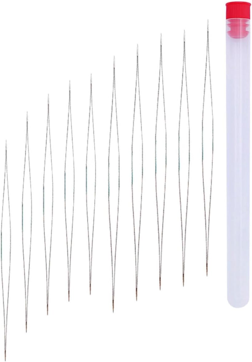 ARTSEWPLY Stainless Steel Beading Needles with Storage Bottle Manual Threading Needles for Jewelry DIY Embroidery Sewing Tools for Beads Crafting and Handwork