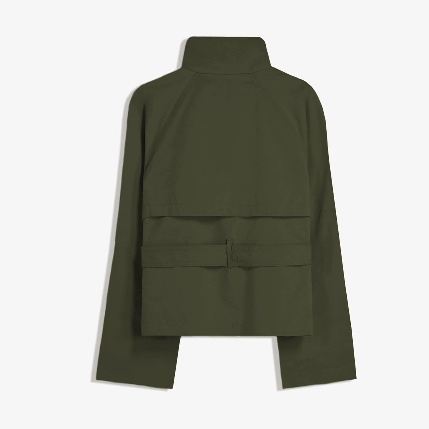 Women's Cropped Trench Coat Double Breasted Short Jacket High Collar Fall Winter Coats Trendy Outfit with Belt - Image 6