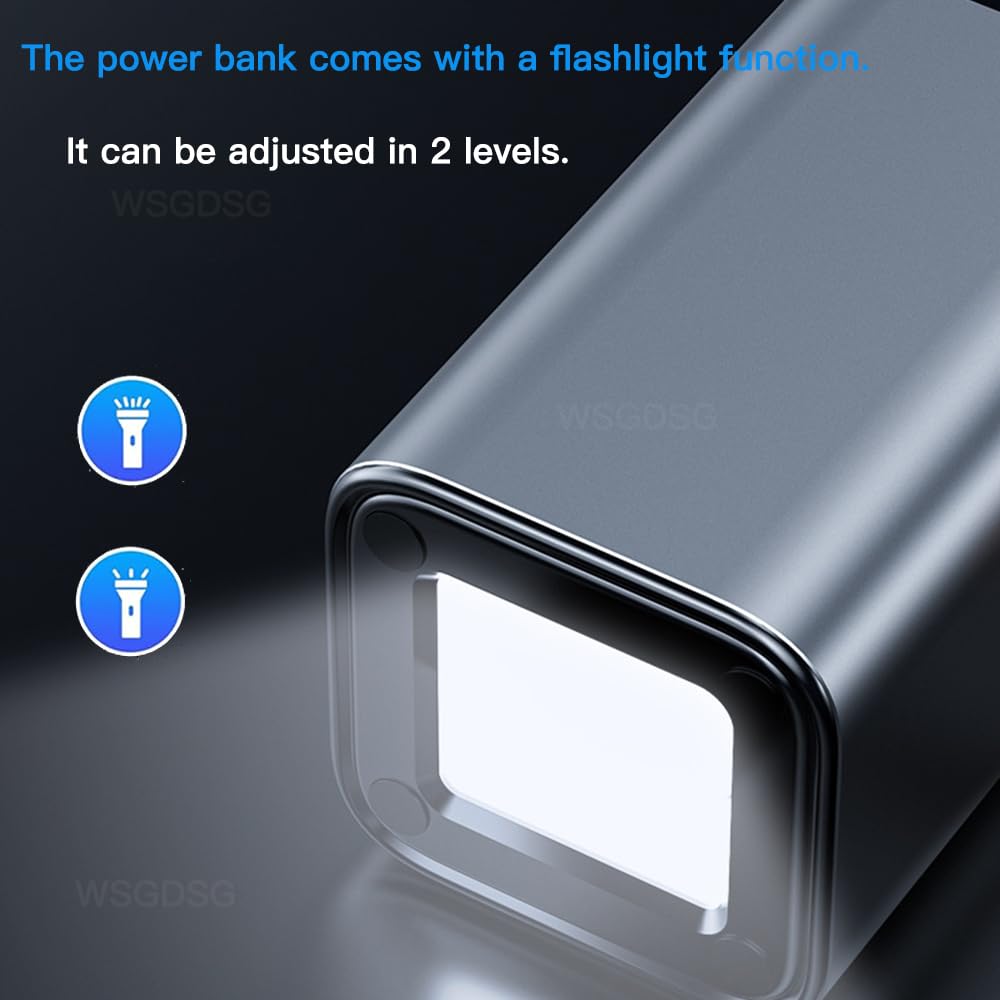 Power Bank per Laptop in Lega di Alluminio A Ricarica Rapida da 100 W, 20000 mAh, Caricabatterie Portatile con Schermo, Batteria Esterna da Viaggio, può Essere Portato in Aereo(Color:Black)