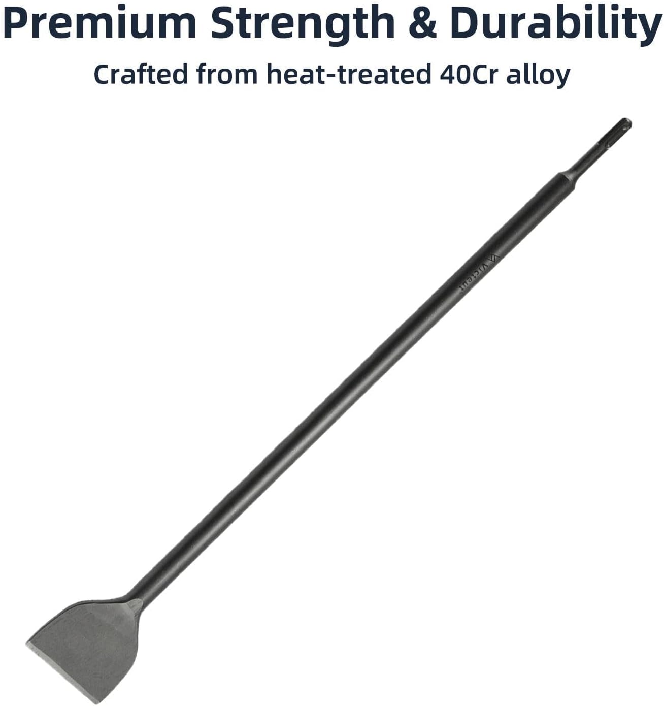 24'' SDS Plus 3 Inch Scaling Chisel - Ideal for Concrete Demolition, Tile Removal Tool for SDS Plus Hammer Drill Attachment - 40Cr Steel SDS Plus Bits