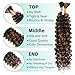Boho Hair for Braiding Mix Synthetic Human Braiding Hair, 22 Inch Deep Wave Bundles Boho Braids, 2 Bundles Packs Bulk Curly Bohemian Hair Extensions (P4/27, 22 Inch)