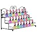 AISHN Nail Polish Rack with Metal Heart Design, 3 Tiers Nail Polish Storage Display Makeup Organizer Shelf Case
