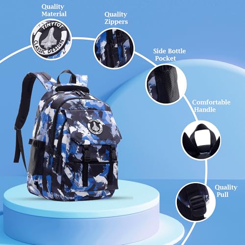 Image of Tinytot 30 Litre Waterproof School Backpack Bags for Women - Large 19 Inch Laptop Bag for Boys &Girls 12+ Years, College Bag for Girls and Boys, Men, Women - Ideal for Office, Travel, School, College
