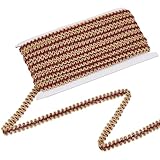 CABODYALS 14.22 Yards 1/2 Zoll Dunkelrotes Zopfband Mit Goldbesatz Vintage Gimpe Funkelnd Gewellte Kante Gurtband Polyesterbänder Zum Nähen Herstellen von Kleidungszubehör Vorhängen Sofa Dekoration He