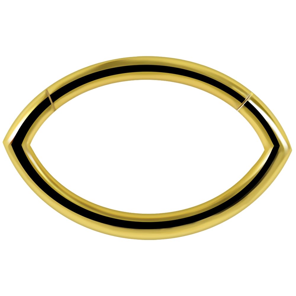 Oval Shape 16 Gauge 316L Surgical Steel Hinged Clicker Segment Ring, Cartilage, Helix, Tragus, Piercing Jewelry