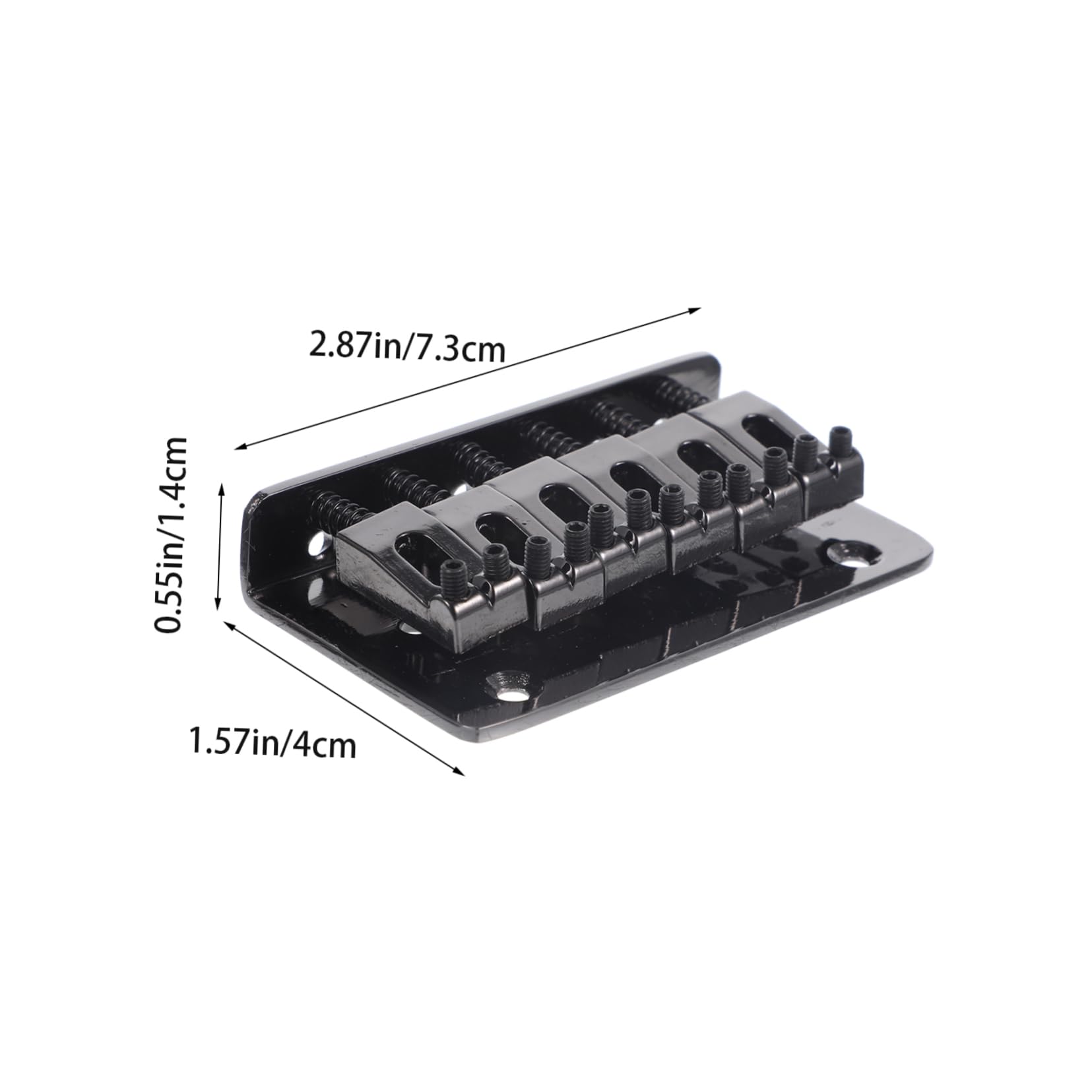 SUPVOX 1 Set String Saddle Bridge Strain Plate Replacement for Musical Instruments Black Metal Bridge for Ukulele Easy Installation Vintage Design Fit