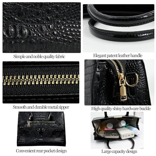 Set de 3 Bolsos Tote de Mujer en Cuero PU miniatura 6
