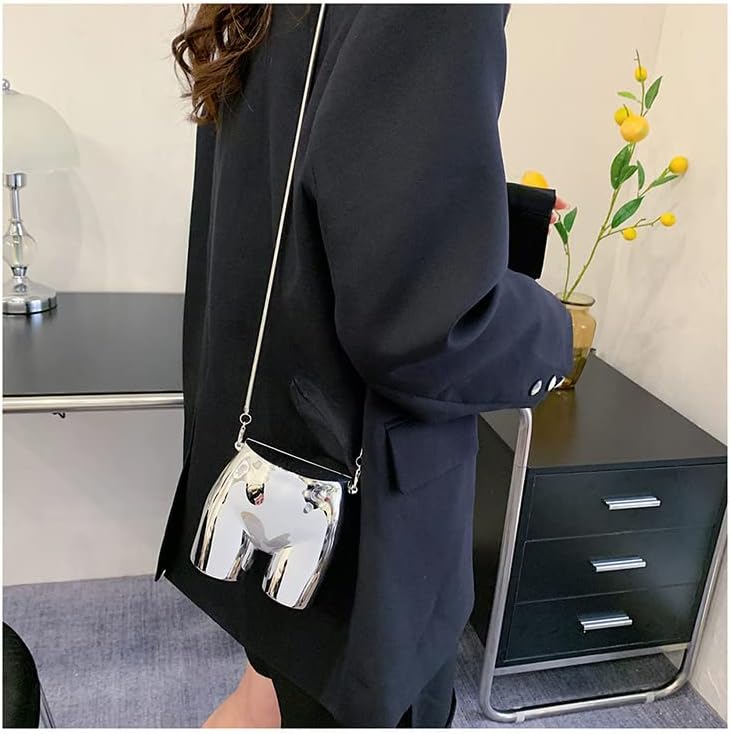 Women's acrylic mini spoof funny purse chain messenger bag
