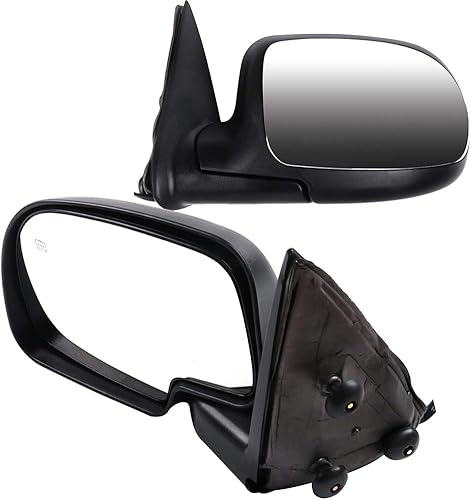 Miniatura 7 de ITOPUP Juego de espejos laterales para Chevy Tahoe Silverado Suburban para GMC Yukon Sierra plegable manual, acabado metálico de potencia calentada,