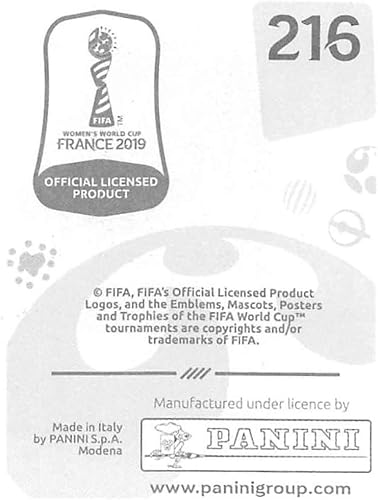 Miniatura 2 de 2019 Panini FIFA Women's World Cup France Album Stickers (Individual Sticker Only) Soccer #216 Barbara Brazil 2 Inch by 2 1/2 Inch Collectible