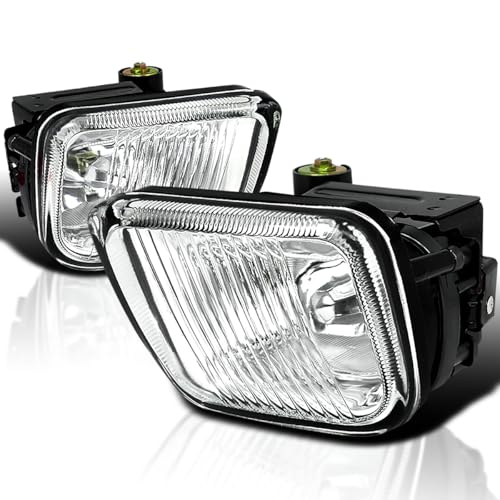 Spec-D Tuning Clear Bumper Driving Fog Lights + Bulbs + Switch Included Compatible with 1996-1998 Honda Civic L+R Pair Assembly
