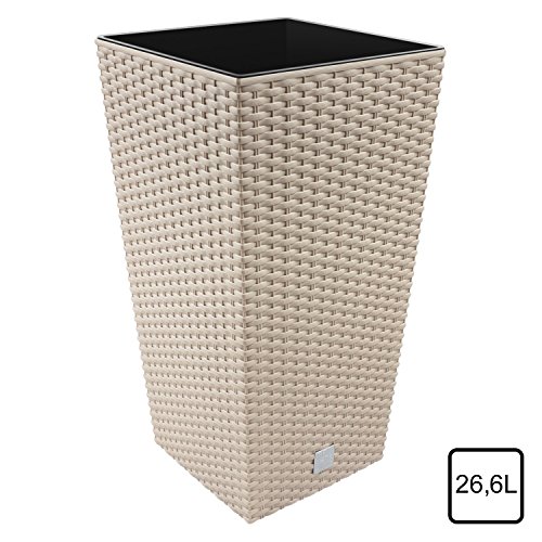 Prosperplast Rattan Flower Pot 26.6 L Mocca