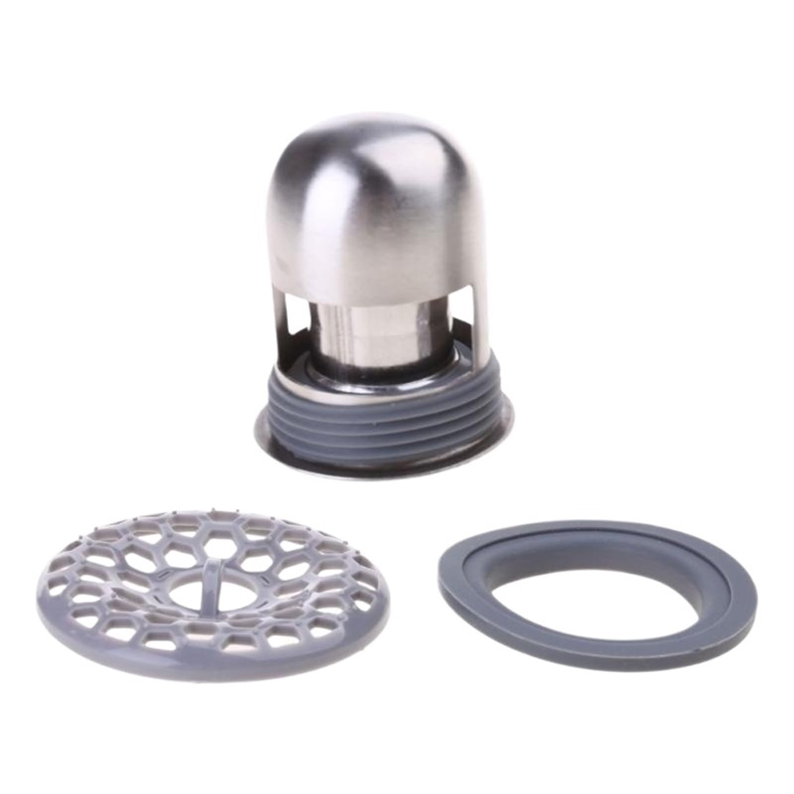 Sewer Backflow Preventer 2pc Stainless Steel Shower Drain Cover Plug Trap Floor Backflow Preventer(S)