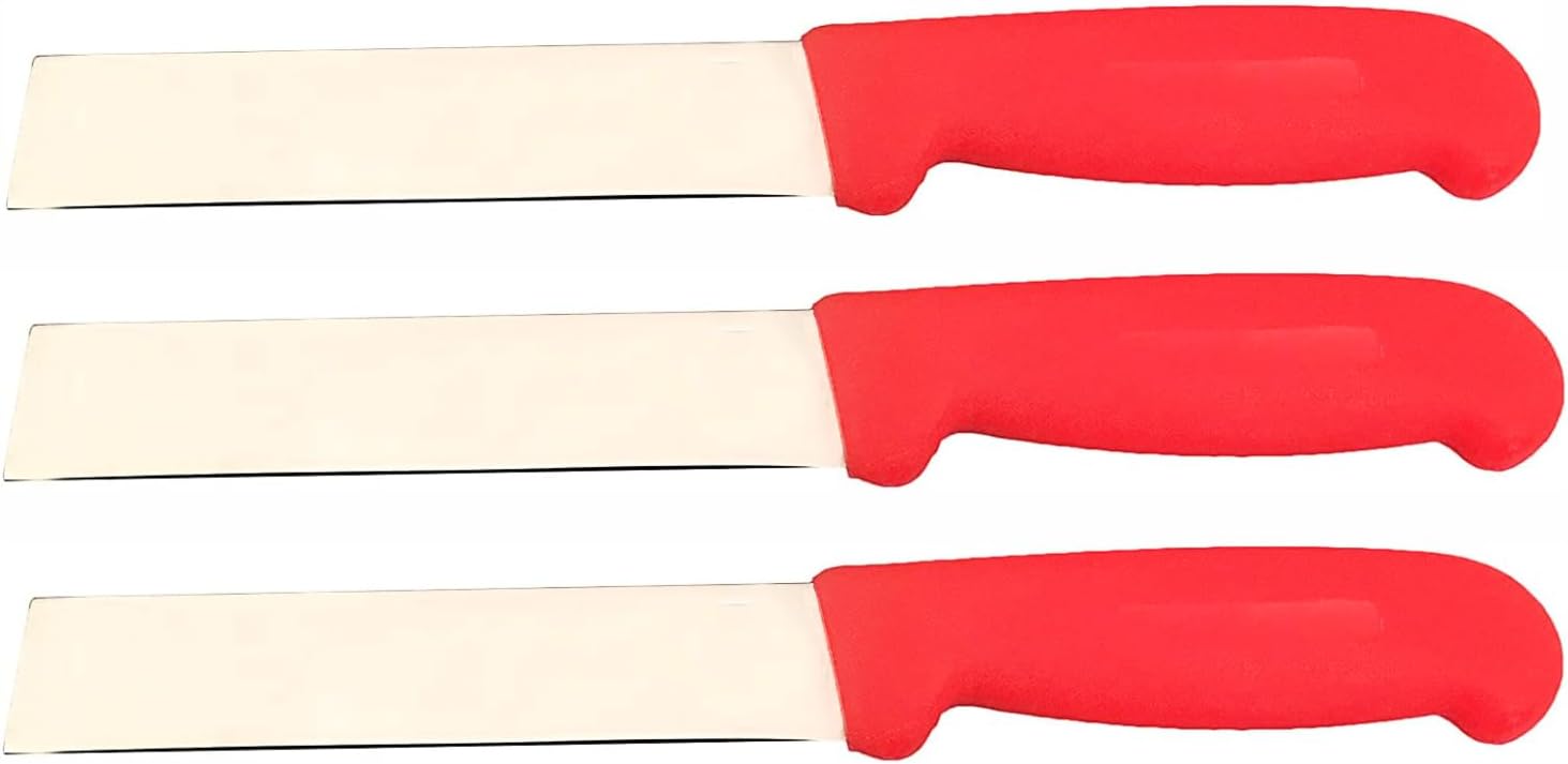 Rental Knives Set of 3-5.5” Produce Utility Knife - Orange Handle