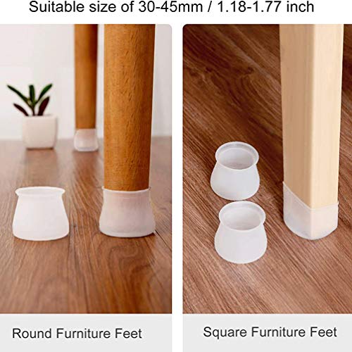 Hemoton Tampa de Proteção de Móveis de Silicone para Pernas de Cadeira Tampas Protetores de Perna Pr