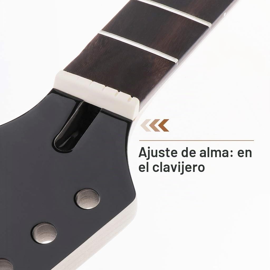 Cabeza de arce para guitarra eléctrica, diapasón de palisandro de 24 trastes para repuestos IBZ