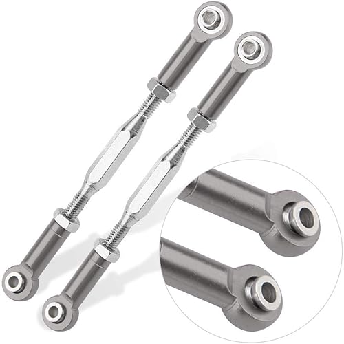 Miniatura 7 de Varillas de dirección de camión RC, 2 piezas de aleación de aluminio para traxxas Slash escala 110 RC camión control remoto accesorio de pieza de