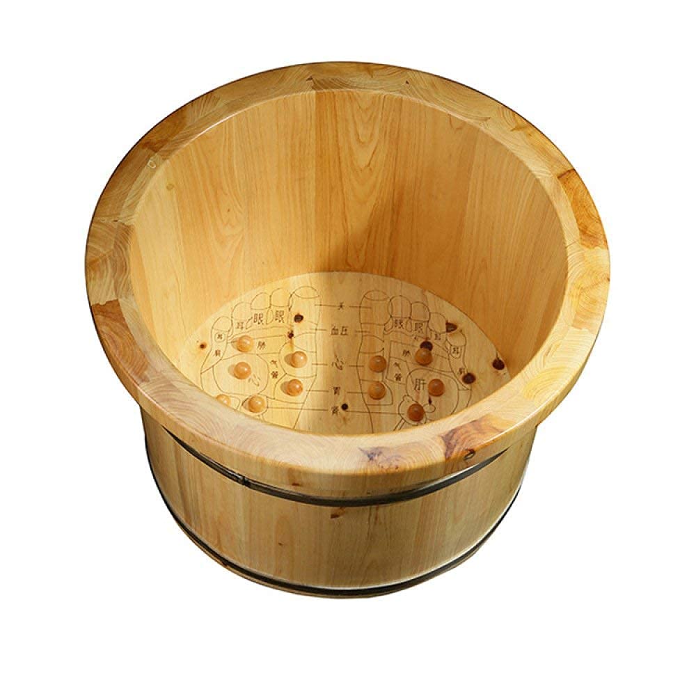 Secchio per pediluvio in legno naturale, botti di legno Bacinella per pedicure Barile per pediluvio in cedro Barile per pediluvio in legno per uso domestico Barile per pedicure in legno per la salute