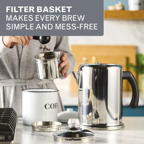 Farberware Classic Stainless Steel Yosemite 12-Cup Coffee Percolator - image 5