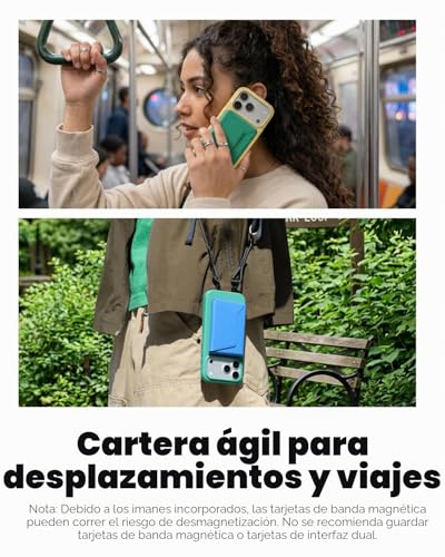 Cartera magnética MOFT para móvil con tarjetero RFID de piel vegana MOVAS 6