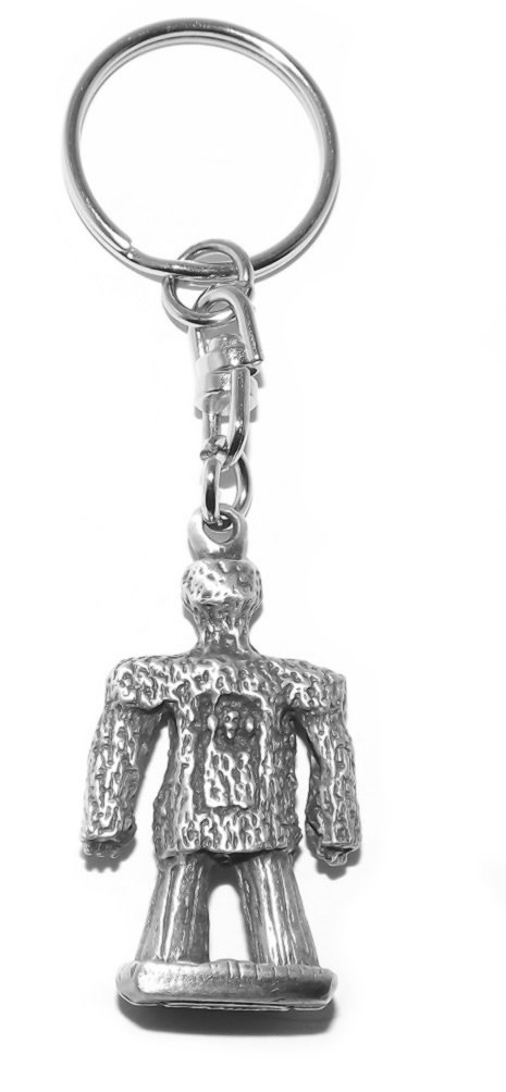 Chunky Wicker Man Pagan Pewter Keyring