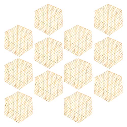 Cabilock 12Pcs Bamboo Food Liner Mat Non Stick Steamer Liner Mesh Mat Pad Heat Resistant Table Mat For Dumplings Baking Pastry Dinning Table #TOP25