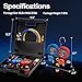 VIVOHOME HVAC Manifold Gauge Set for R134a R1234yf R454B R410a R32 Refrigerant, Automotive Residential AC Gauges with 5ft Hoses R134a R1234yf Quick Couplers Can Taps for Car Freon Charging Evacuation