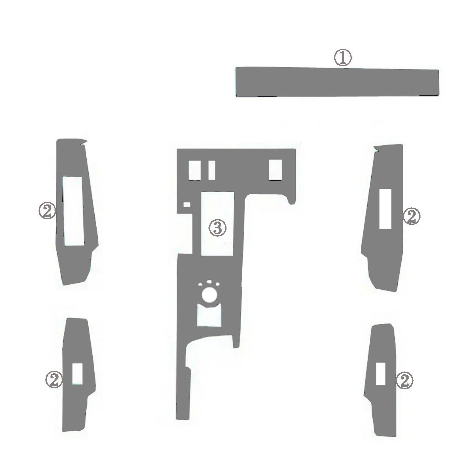 Décalcomanie 3D argent carbone pour console centrale de Lexus IS300 - 7