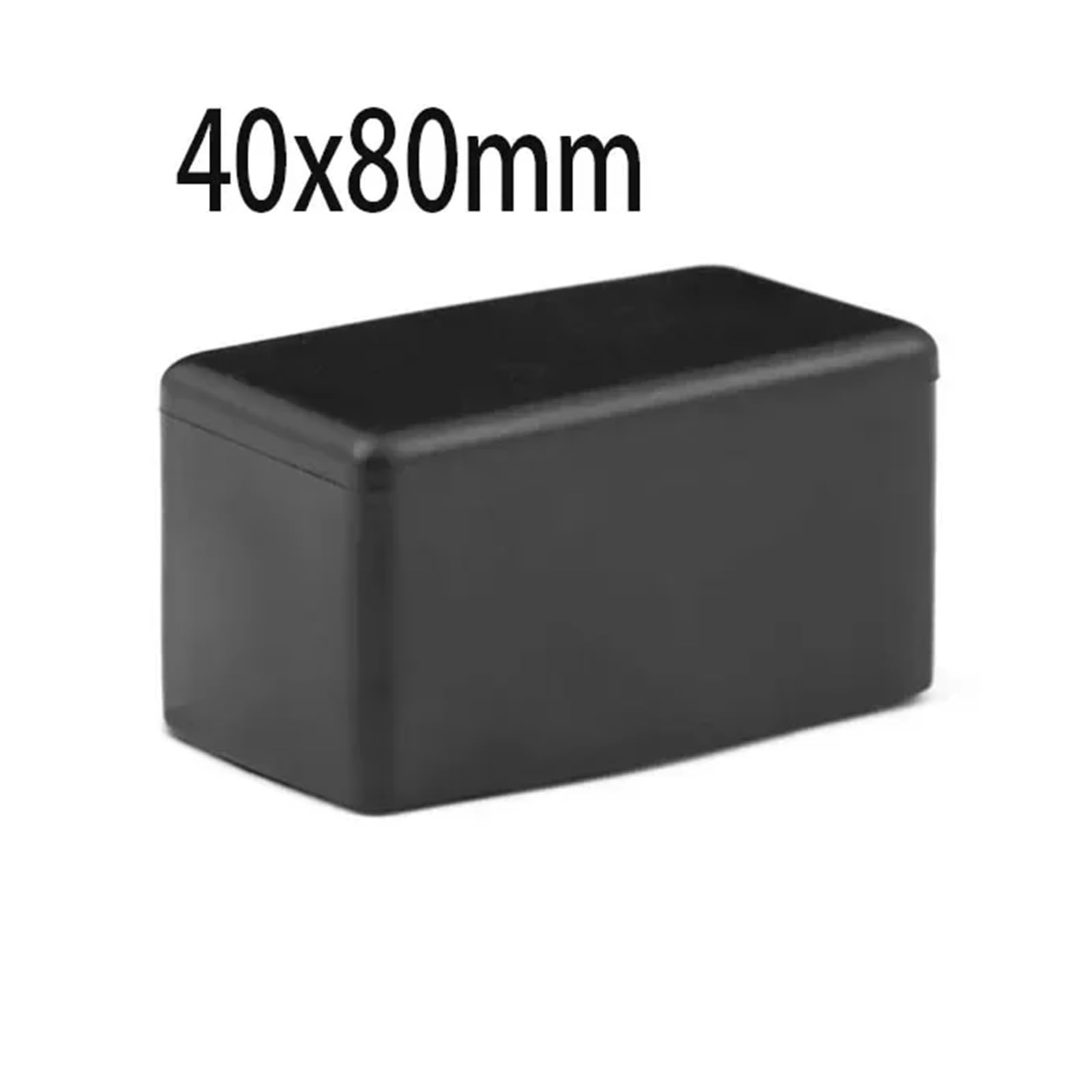 Tappi for gambe della sedia neri Piedini da tavolo in gomma rettangolari quadrati Cuscinetti protettivi for pavimento antiscivolo(40x80mm)