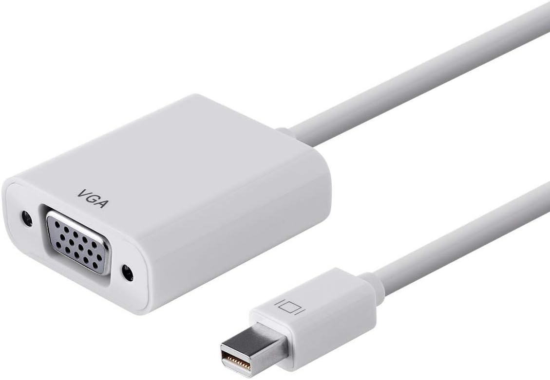 Monoprice Mini DisplayPort 1.2a / Thunderbolt to VGA Active Adapter, Black