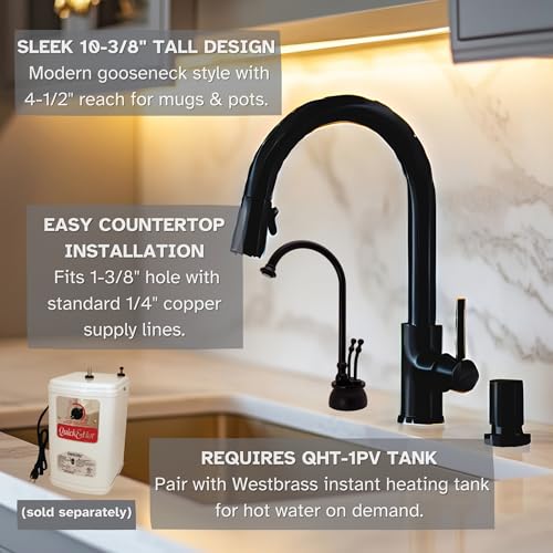 Westbrass D262-NL-12 Docalorah 10" 2-Handle Hot and Cold Water Dispenser Faucet (Tank sold separately), Oil Rubbed Bronze by Westbrass - Image 3