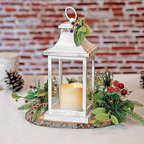 Kate Aspen Led Vintage Decorative Ivory Hampton-Rustic Home Shelf Decor Lantern, One Size #TOP3