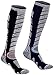 Mens Women Ski Cotton Socks High Performance Thick Warm Wicking Crew Socks for Snowboard Hiking Sports(Long, Black&Blue)