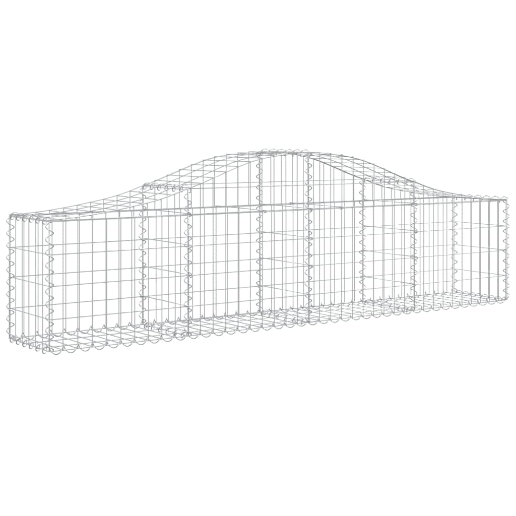 Juego de 12 cestas para gaviones (200 x 30 x 40/60 cm, galvanizada)