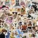 50PCS Transparent Cute Animal Stickers, Funny Cat and Dog Stickers for Kids Teens Adults, Funny Meme Water Bottle Sticker for Journaling Scrapbook Laptop Phone Luggage