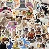 50 calcomanías transparentes de lindos animales, divertidas calcomanías de gatos y perros para niños, adolescentes y adultos, divertidas calcomanías de botella de agua con memes para diario, álbum de
